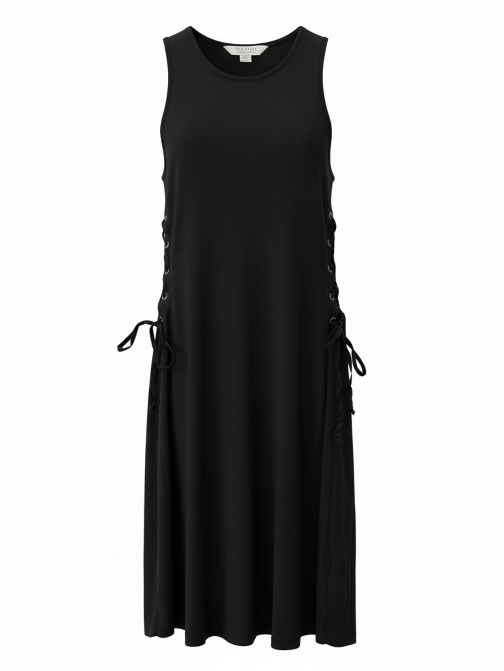 American Eagle Soft and Sexy Black Sleeveless Midi with Side Lace-Up - XS